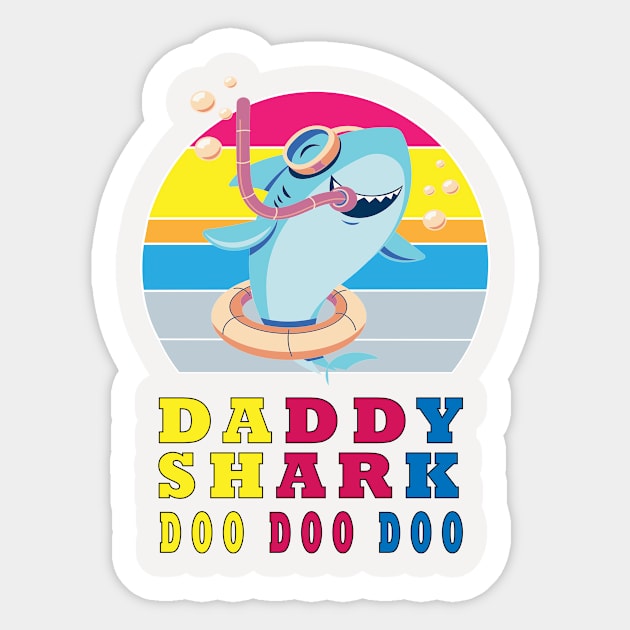 DADDY SHARK DOO DOO DOO Sticker by AL-STORE